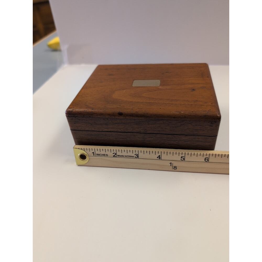 Vintage Decatur Indust. Deco Genuine Walnut Cigarette Humidor W/ Removable Divid - Picture 12 of 14